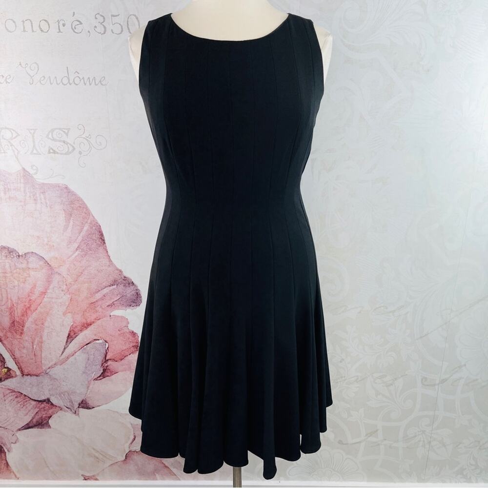 Calvin Klein Black Fit and Flare Little Black Dress Like New Size 12